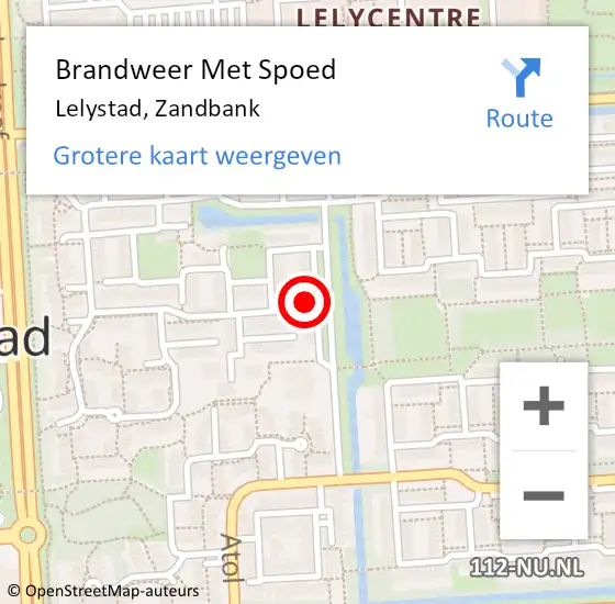 Locatie op kaart van de 112 melding: Brandweer Met Spoed Naar Lelystad, Zandbank op 18 juli 2022 17:12