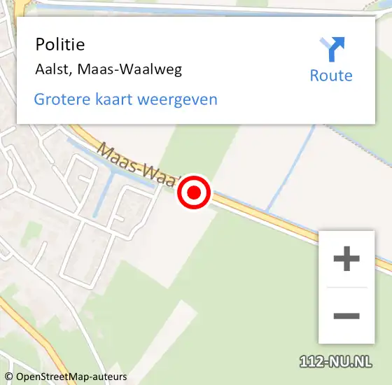 Locatie op kaart van de 112 melding: Politie Aalst, Maas-Waalweg op 23 juli 2014 16:18