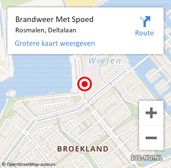 Locatie op kaart van de 112 melding: Brandweer Met Spoed Naar Rosmalen, Deltalaan op 18 juli 2022 20:18