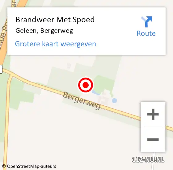 Locatie op kaart van de 112 melding: Brandweer Met Spoed Naar Geleen, Bergerweg op 18 juli 2022 20:40