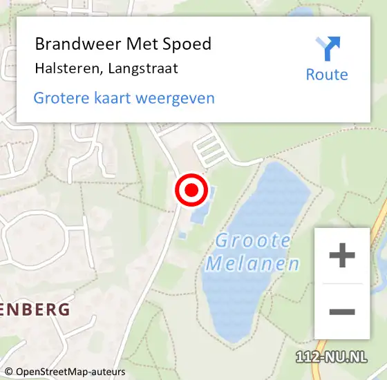 Locatie op kaart van de 112 melding: Brandweer Met Spoed Naar Halsteren, Langstraat op 18 juli 2022 22:02