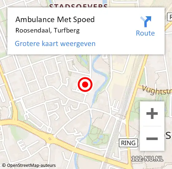 Locatie op kaart van de 112 melding: Ambulance Met Spoed Naar Roosendaal, Turfberg op 23 juli 2014 16:40