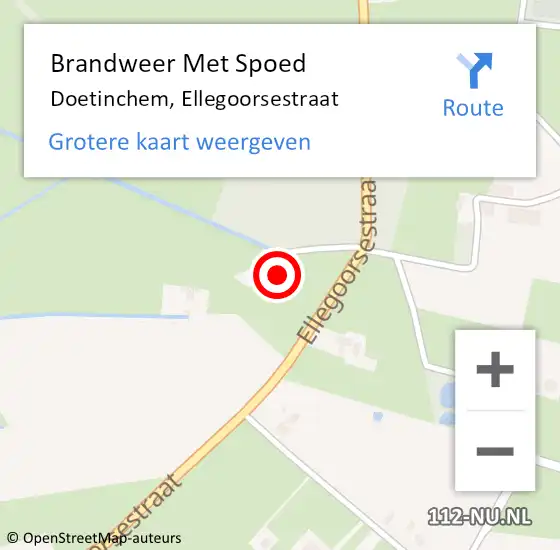 Locatie op kaart van de 112 melding: Brandweer Met Spoed Naar Doetinchem, Ellegoorsestraat op 19 juli 2022 04:39