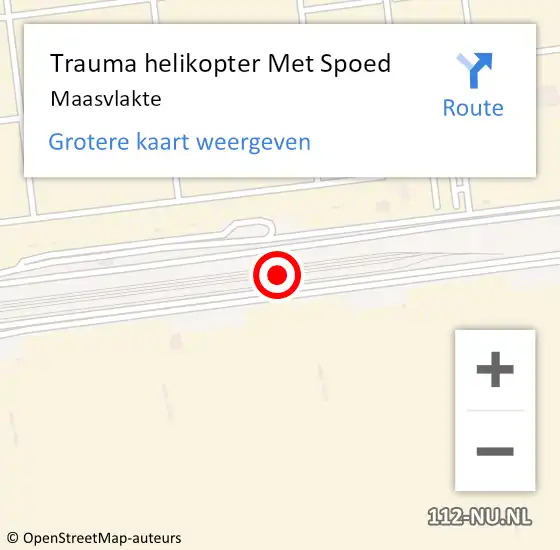 Locatie op kaart van de 112 melding: Trauma helikopter Met Spoed Naar Maasvlakte op 19 juli 2022 05:32