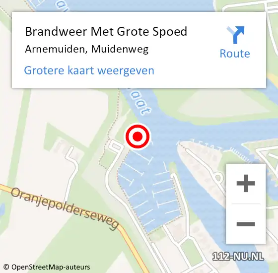 Locatie op kaart van de 112 melding: Brandweer Met Grote Spoed Naar Arnemuiden, Muidenweg op 19 juli 2022 06:39