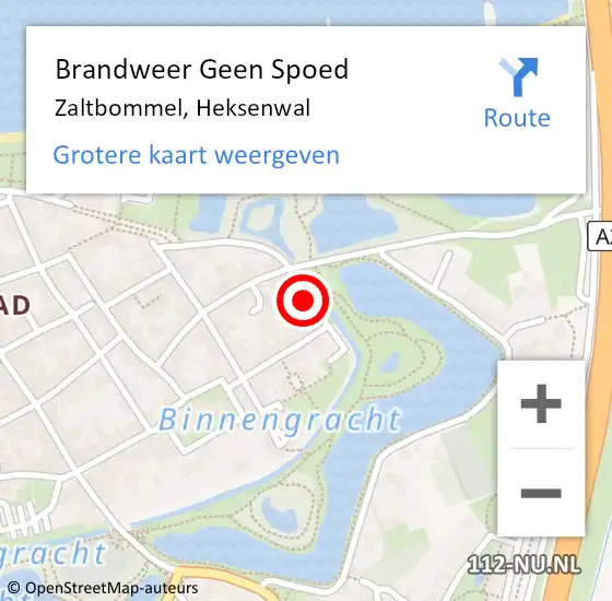 Locatie op kaart van de 112 melding: Brandweer Geen Spoed Naar Zaltbommel, Heksenwal op 19 juli 2022 09:14