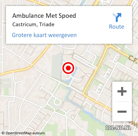 Locatie op kaart van de 112 melding: Ambulance Met Spoed Naar Castricum, Triade op 19 juli 2022 10:28