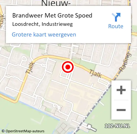 Locatie op kaart van de 112 melding: Brandweer Met Grote Spoed Naar Loosdrecht, Industrieweg op 19 juli 2022 11:20