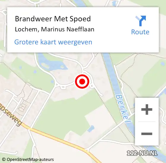 Locatie op kaart van de 112 melding: Brandweer Met Spoed Naar Lochem, Marinus Naefflaan op 19 juli 2022 11:32