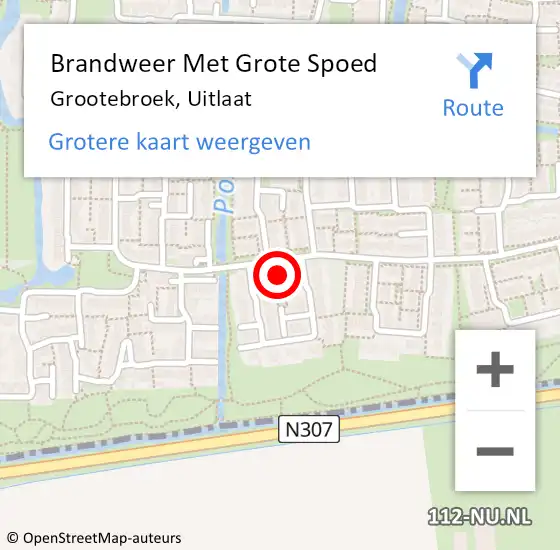 Locatie op kaart van de 112 melding: Brandweer Met Grote Spoed Naar Grootebroek, Uitlaat op 19 juli 2022 15:14