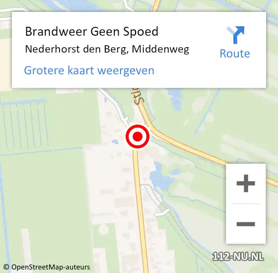 Locatie op kaart van de 112 melding: Brandweer Geen Spoed Naar Nederhorst den Berg, Middenweg op 23 juli 2014 17:49