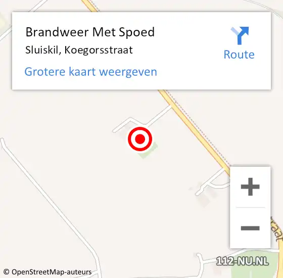 Locatie op kaart van de 112 melding: Brandweer Met Spoed Naar Sluiskil, Koegorsstraat op 19 juli 2022 16:32