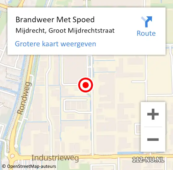 Locatie op kaart van de 112 melding: Brandweer Met Spoed Naar Mijdrecht, Groot Mijdrechtstraat op 19 juli 2022 18:49