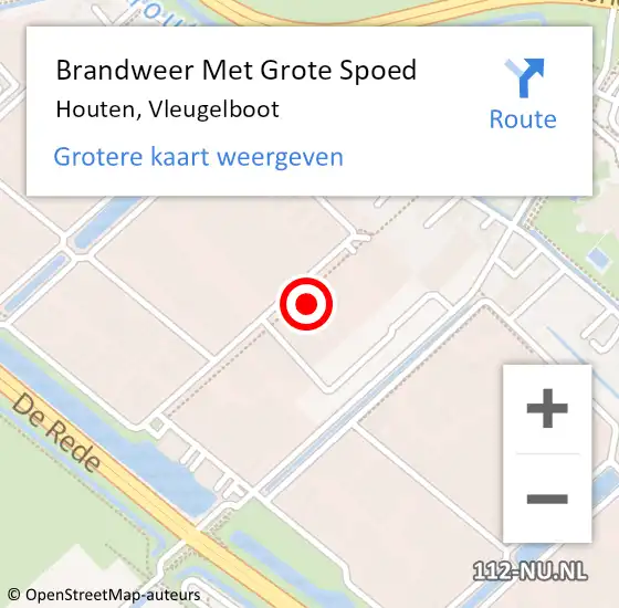 Locatie op kaart van de 112 melding: Brandweer Met Grote Spoed Naar Houten, Vleugelboot op 20 juli 2022 01:51