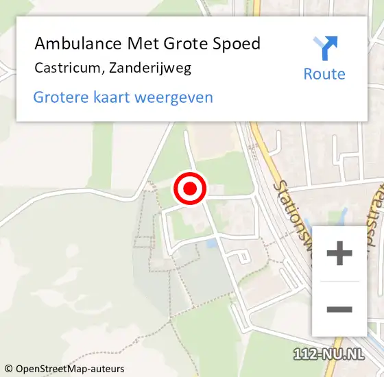 Locatie op kaart van de 112 melding: Ambulance Met Grote Spoed Naar Castricum, Zanderijweg op 20 juli 2022 09:57