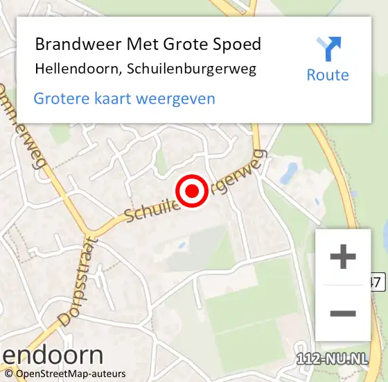 Locatie op kaart van de 112 melding: Brandweer Met Grote Spoed Naar Hellendoorn, Schuilenburgerweg op 20 juli 2022 10:11