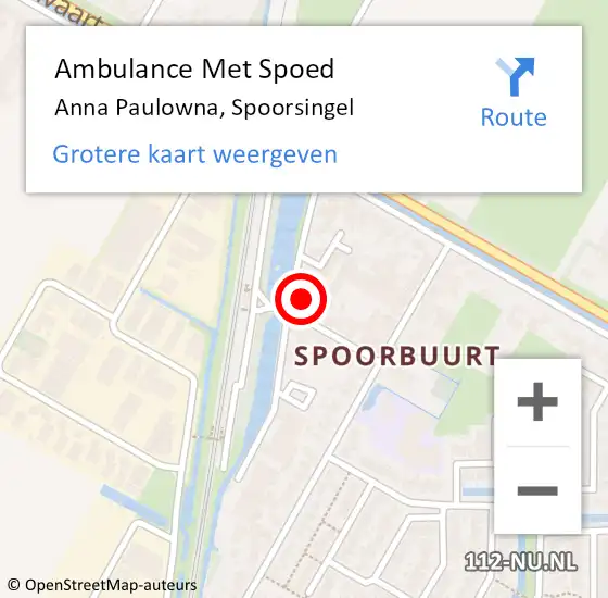 Locatie op kaart van de 112 melding: Ambulance Met Spoed Naar Anna Paulowna, Spoorsingel op 20 juli 2022 10:11