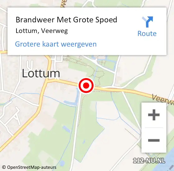 Locatie op kaart van de 112 melding: Brandweer Met Grote Spoed Naar Lottum, Veerweg op 20 juli 2022 10:51