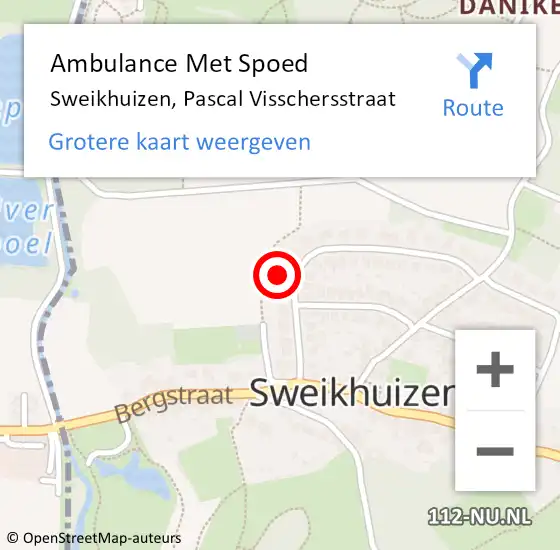 Locatie op kaart van de 112 melding: Ambulance Met Spoed Naar Sweikhuizen, Pascal Visschersstraat op 23 juli 2014 20:23