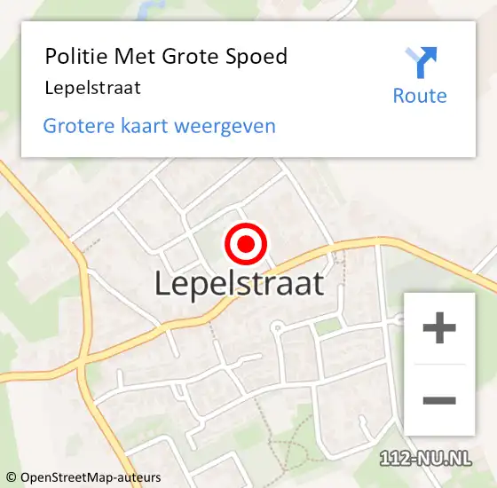 Locatie op kaart van de 112 melding: Politie Met Grote Spoed Naar Lepelstraat op 20 juli 2022 18:49