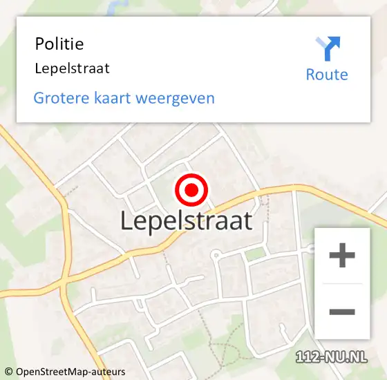 Locatie op kaart van de 112 melding: Politie Lepelstraat op 20 juli 2022 18:49