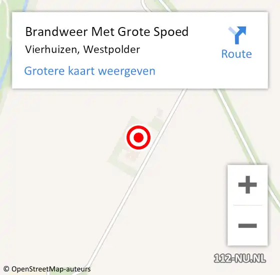 Locatie op kaart van de 112 melding: Brandweer Met Grote Spoed Naar Vierhuizen, Westpolder op 23 juli 2014 20:52