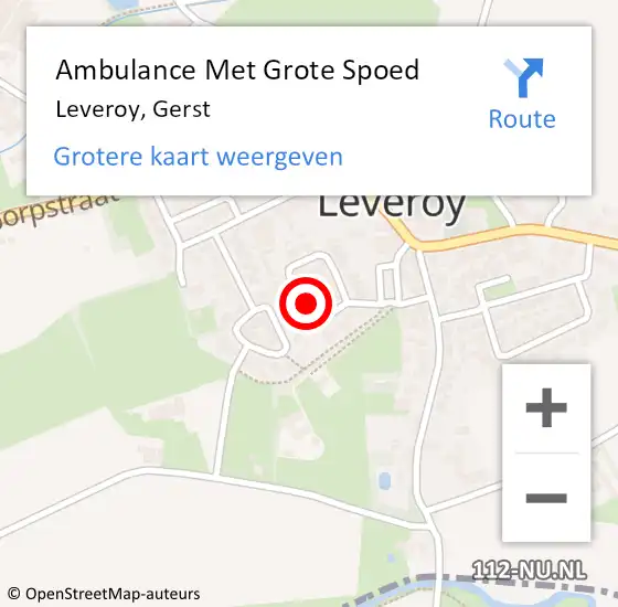 Locatie op kaart van de 112 melding: Ambulance Met Grote Spoed Naar Leveroy, Gerst op 20 juli 2022 23:29