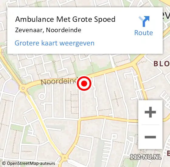 Locatie op kaart van de 112 melding: Ambulance Met Grote Spoed Naar Zevenaar, Noordeinde op 21 juli 2022 05:58