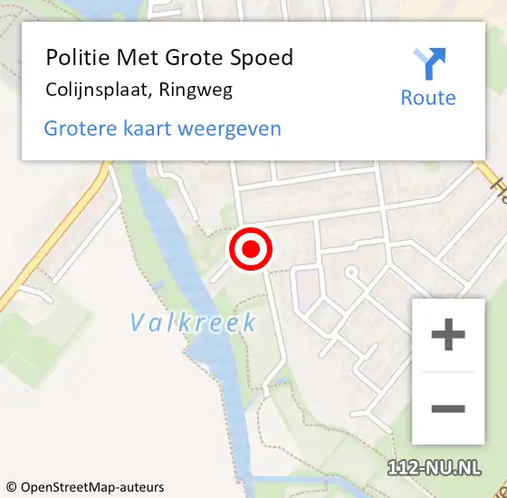 Locatie op kaart van de 112 melding: Politie Met Grote Spoed Naar Colijnsplaat, Ringweg op 21 juli 2022 11:44