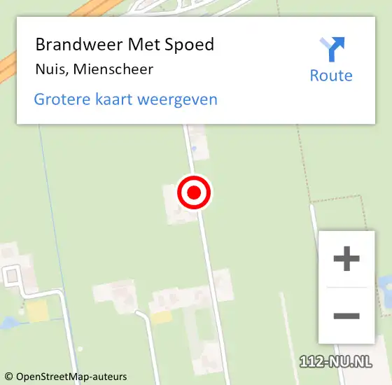 Locatie op kaart van de 112 melding: Brandweer Met Spoed Naar Nuis, Mienscheer op 23 juli 2014 22:23
