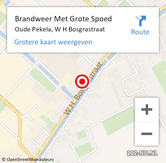 Locatie op kaart van de 112 melding: Brandweer Met Grote Spoed Naar Oude Pekela, W H Bosgrastraat op 9 oktober 2013 11:31