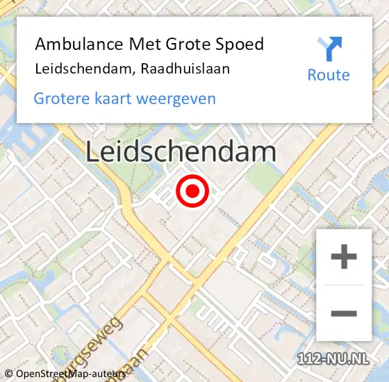 Locatie op kaart van de 112 melding: Ambulance Met Grote Spoed Naar Leidschendam, Raadhuislaan op 21 juli 2022 17:31