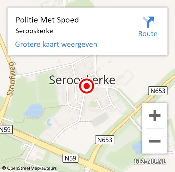 Locatie op kaart van de 112 melding: Politie Met Spoed Naar Serooskerke op 21 juli 2022 20:06