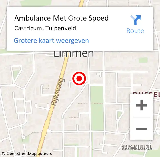 Locatie op kaart van de 112 melding: Ambulance Met Grote Spoed Naar Castricum, Tulpenveld op 21 juli 2022 20:13