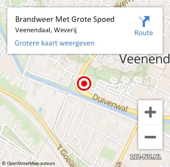 Locatie op kaart van de 112 melding: Brandweer Met Grote Spoed Naar Veenendaal, Weverij op 21 juli 2022 21:46