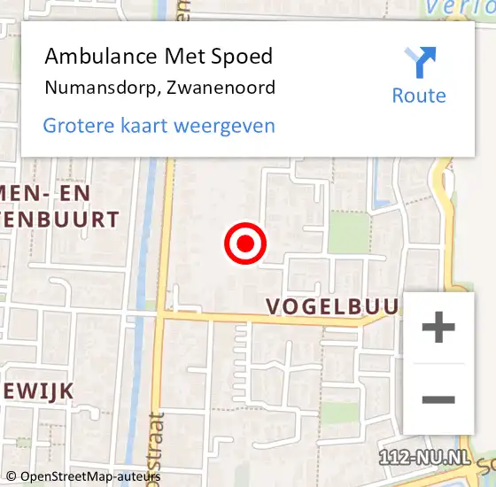 Locatie op kaart van de 112 melding: Ambulance Met Spoed Naar Numansdorp, Zwanenoord op 22 juli 2022 00:08