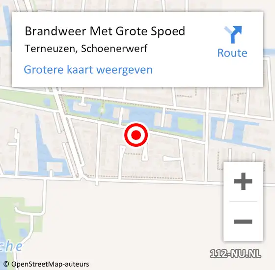 Locatie op kaart van de 112 melding: Brandweer Met Grote Spoed Naar Terneuzen, Schoenerwerf op 22 juli 2022 00:59