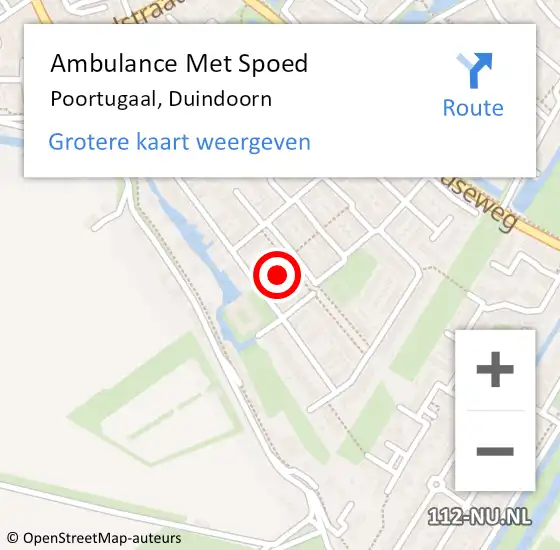 Locatie op kaart van de 112 melding: Ambulance Met Spoed Naar Poortugaal, Duindoorn op 22 juli 2022 12:05