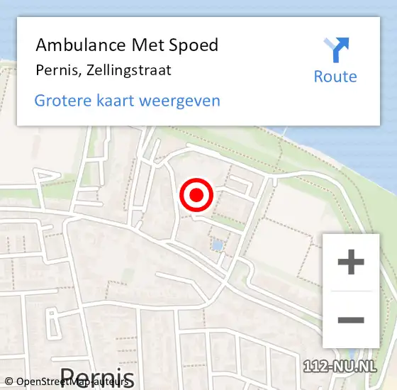 Locatie op kaart van de 112 melding: Ambulance Met Spoed Naar Pernis, Zellingstraat op 22 juli 2022 12:53