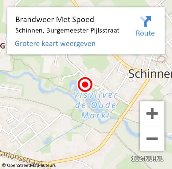 Locatie op kaart van de 112 melding: Brandweer Met Spoed Naar Schinnen, Burgemeester Pijlsstraat op 22 juli 2022 14:10