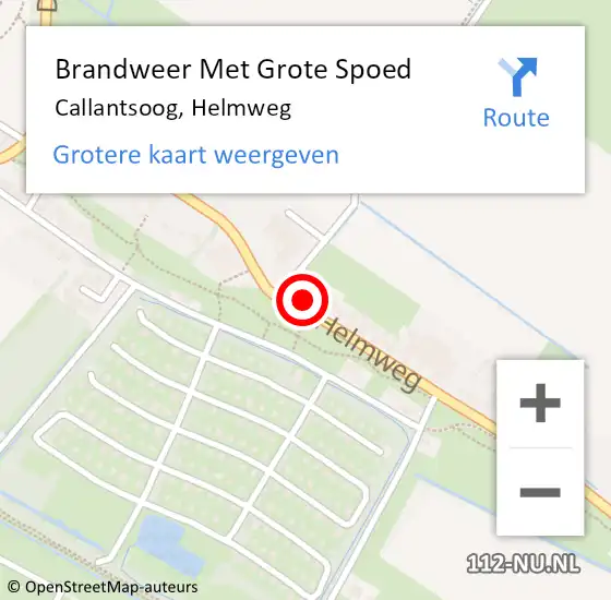 Locatie op kaart van de 112 melding: Brandweer Met Grote Spoed Naar Callantsoog, Helmweg op 22 juli 2022 14:55