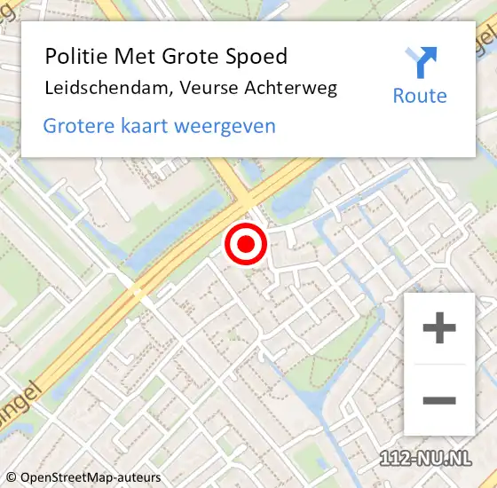 Locatie op kaart van de 112 melding: Politie Met Grote Spoed Naar Leidschendam, Veurse Achterweg op 22 juli 2022 15:38