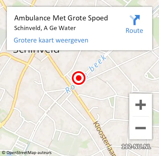 Locatie op kaart van de 112 melding: Ambulance Met Grote Spoed Naar Schinveld, A Ge Water op 24 juli 2014 07:39