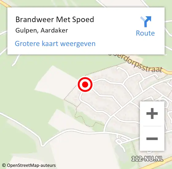 Locatie op kaart van de 112 melding: Brandweer Met Spoed Naar Gulpen, Aardaker op 23 juli 2022 11:46