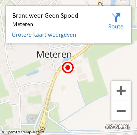 Locatie op kaart van de 112 melding: Brandweer Geen Spoed Naar Meteren op 23 juli 2022 12:53