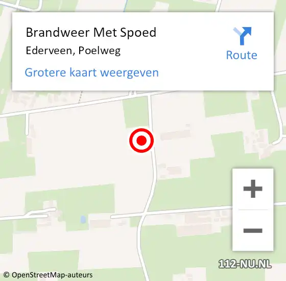 Locatie op kaart van de 112 melding: Brandweer Met Spoed Naar Ederveen, Poelweg op 23 juli 2022 13:48