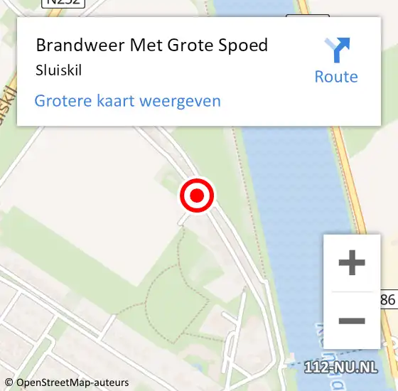 Locatie op kaart van de 112 melding: Brandweer Met Grote Spoed Naar Sluiskil op 23 juli 2022 14:38