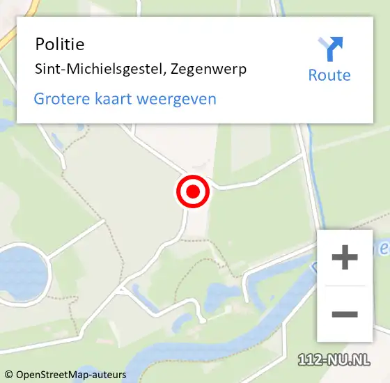 Locatie op kaart van de 112 melding: Politie Sint-Michielsgestel, Zegenwerp op 23 juli 2022 15:12