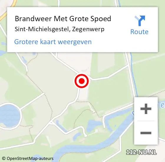 Locatie op kaart van de 112 melding: Brandweer Met Grote Spoed Naar Sint-Michielsgestel, Zegenwerp op 23 juli 2022 15:13