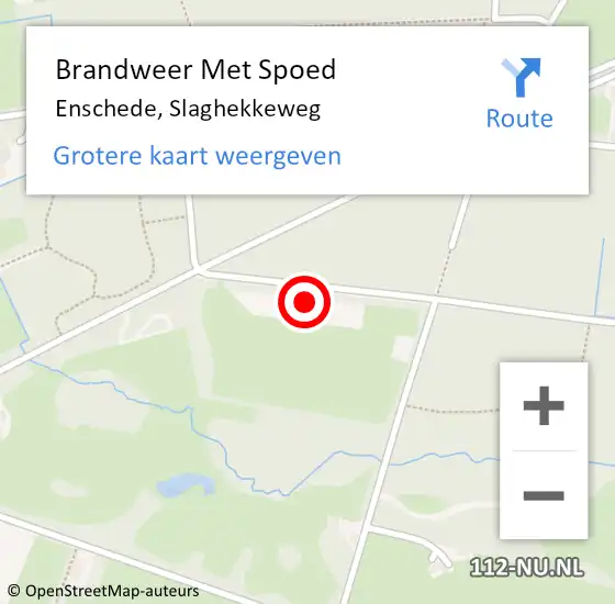 Locatie op kaart van de 112 melding: Brandweer Met Spoed Naar Enschede, Slaghekkeweg op 23 juli 2022 19:22